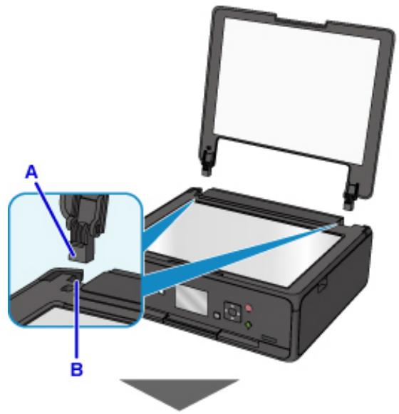 CANON TS5355 - Fixation du capot du scanner : - 1