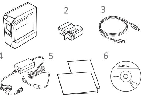 EPSON LW-600P - Vérification du contenu de l'emballage - 1