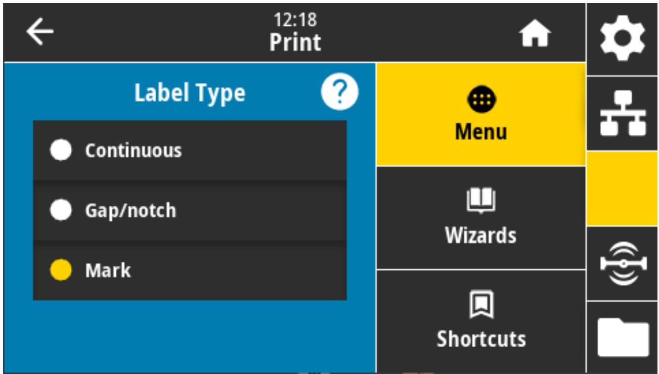 ZEBRA ZD621R - Imprimer > Qualité d'impression > Type d'étiquettes - 1