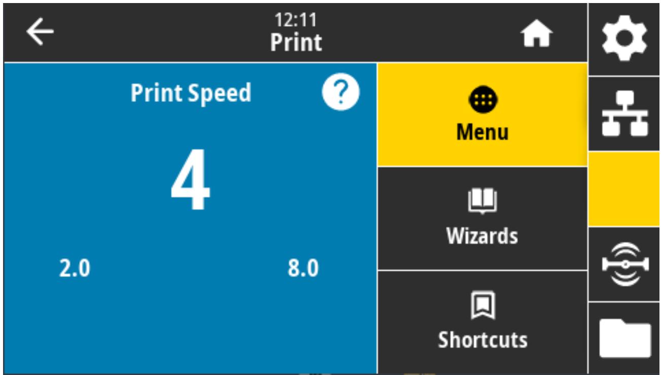 ZEBRA ZD621R - Imprimer > Qualité d'impression > Vitesse d'impression - 1