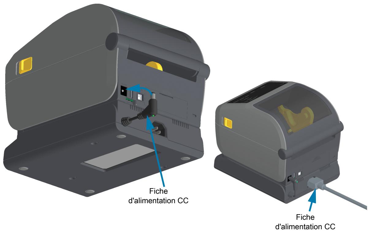 ZEBRA ZD621R - Installation des options du socle d'alimentation rattaché - 3