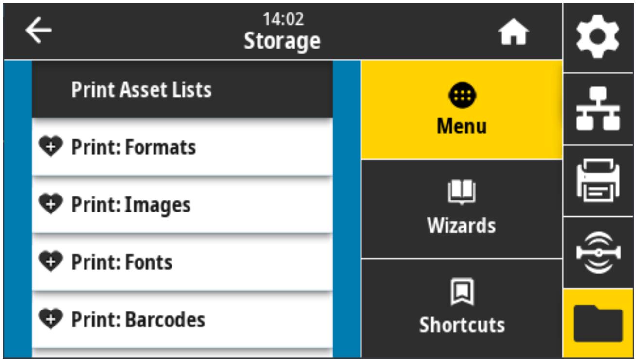 ZEBRA ZD621R - Stockage > Listes éléments à imprimer - 1
