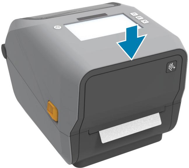 ZEBRA ZD621R - Chargement du rouleau de papier (suite) - 2