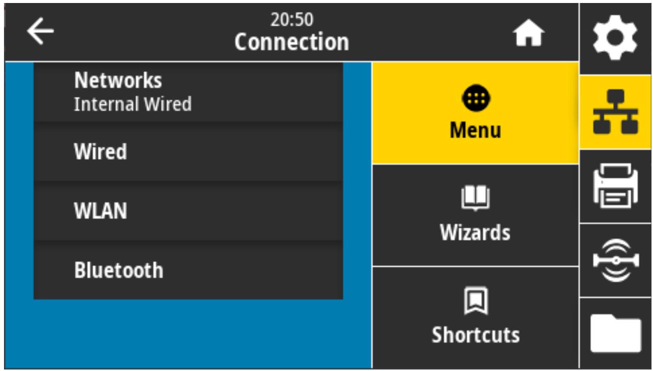 ZEBRA ZD621R - Menu Connexion - 1