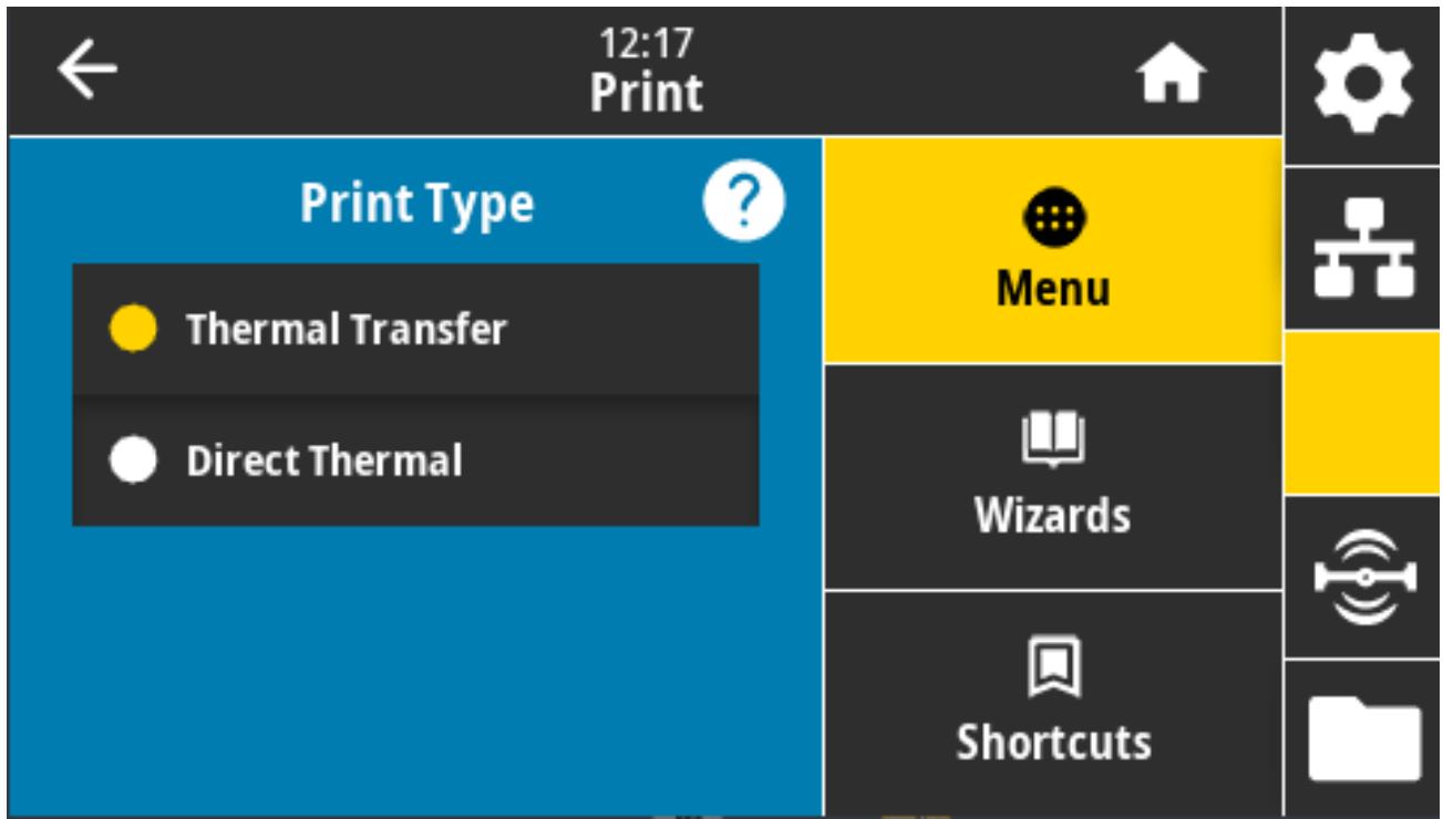 ZEBRA ZD621R - Imprimer > Qualité d'impression > Type d'impression - 1