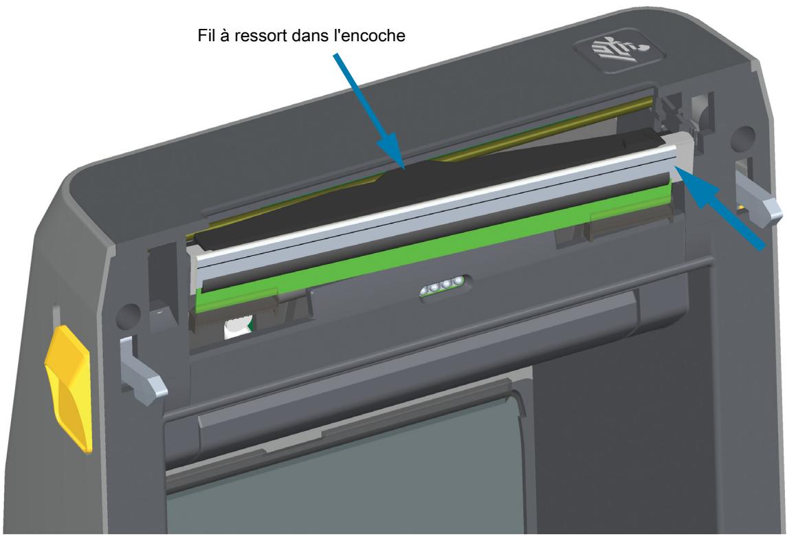 ZEBRA ZD621R - Remplacement de la tete d'impression - 3
