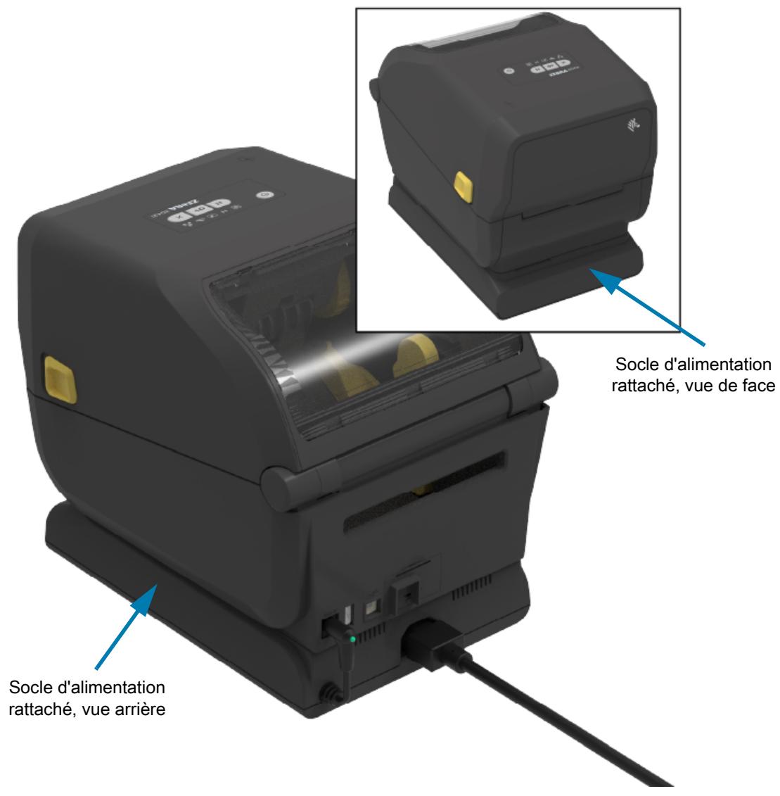 ZEBRA ZD621R - Socle d'alimentation rattaché - 1