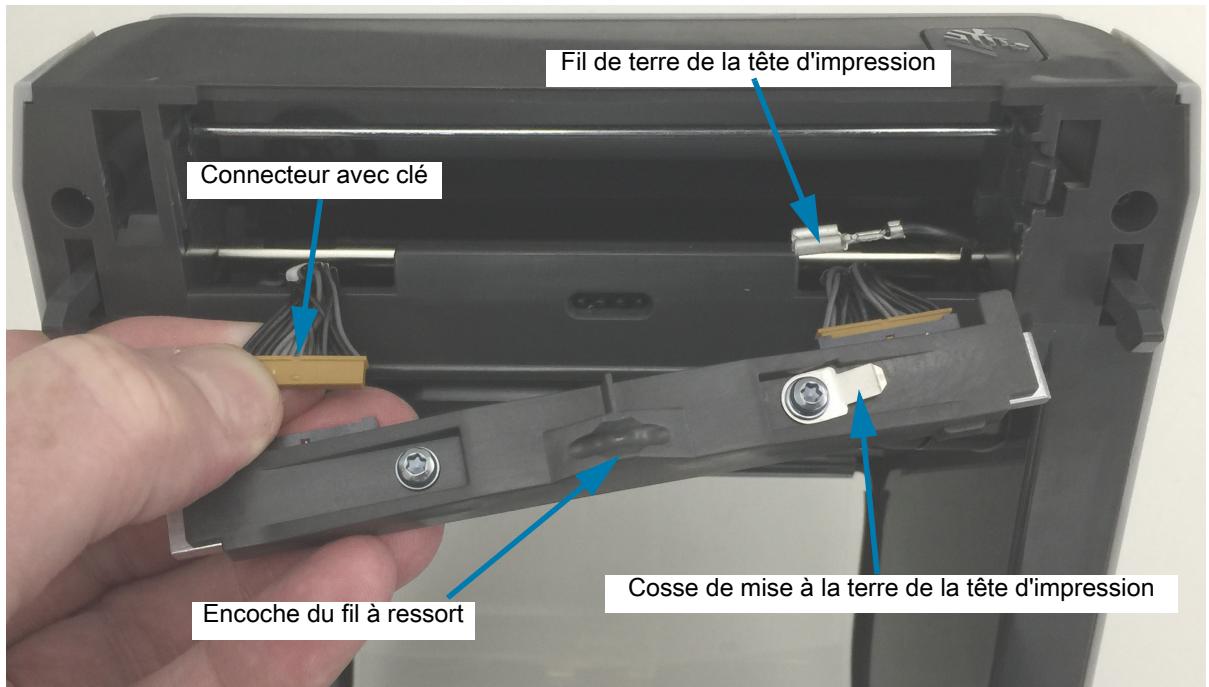 ZEBRA ZD621R - Remplacement de la tete d'impression - 1