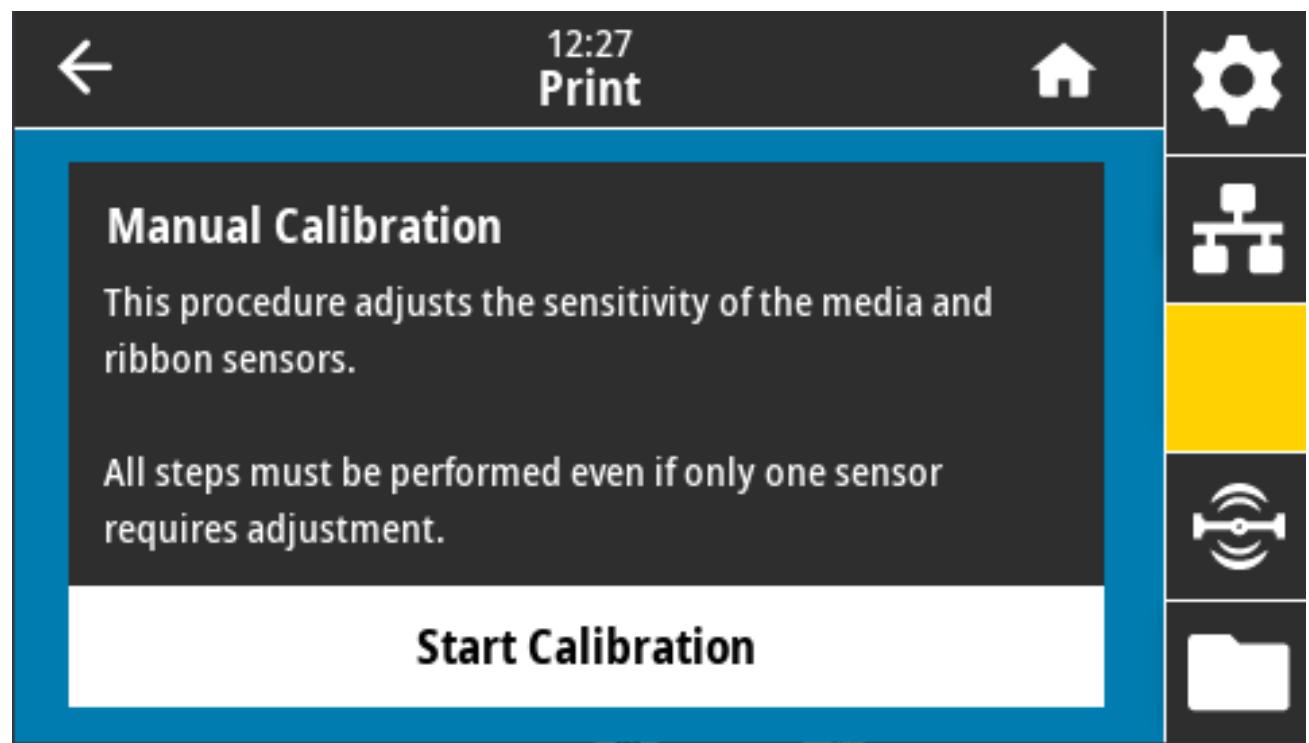 ZEBRA ZD621R - Imprimer > Cellules > Calibrage manuel - 1