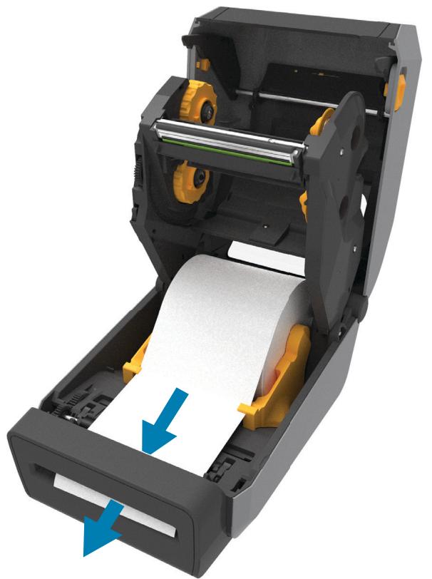 ZEBRA ZD621R - Chargement du rouleau de papier (suite) - 1