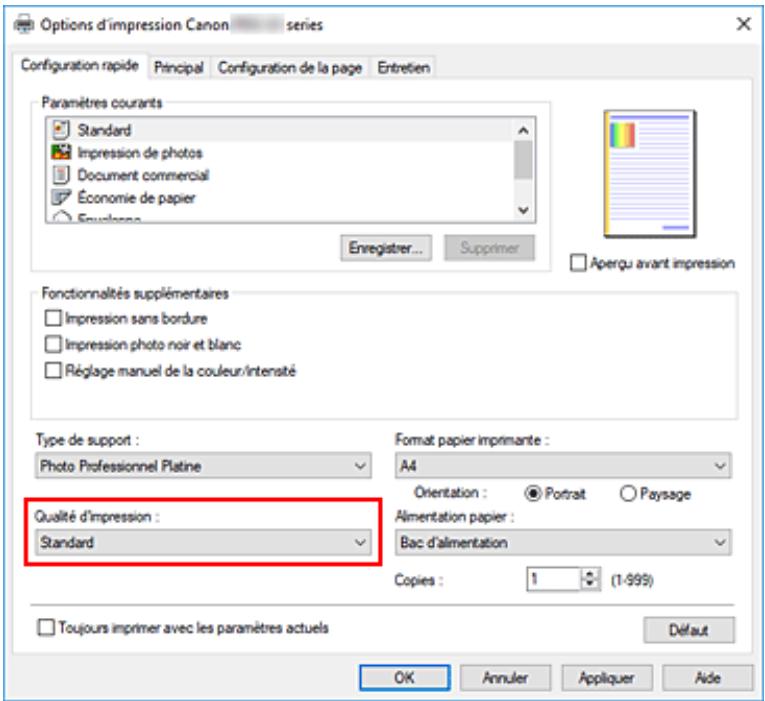 CANON PIXMA PRO-200 - Impression depuis le logiciel d'application (pilote d'imprimante Windows) - 2