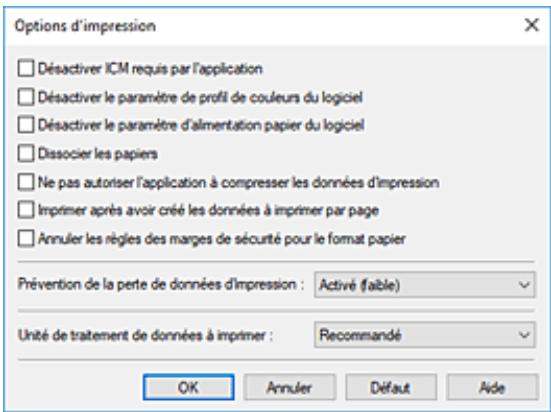 CANON PIXMA PRO-200 - Changement des options d'impression - 2
