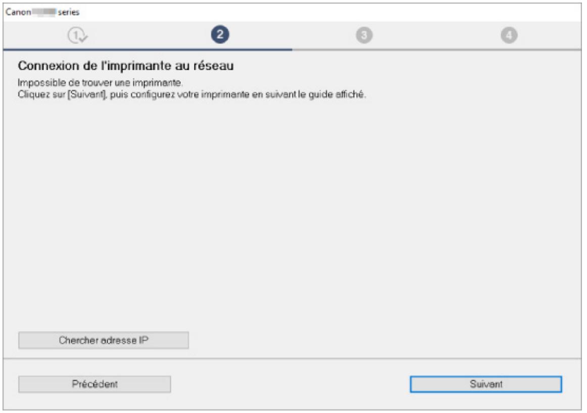 CANON PIXMA PRO-200 - Rechercher une imprimante par adresse IP ou par nom d'hôte au cours de la configuration - 1
