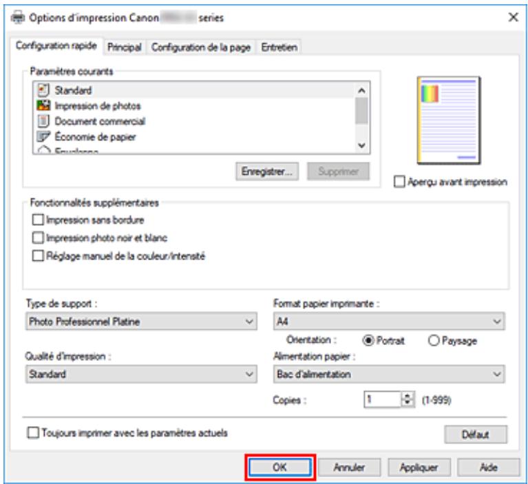 CANON PIXMA PRO-200 - Cliquez sur OK. - 1