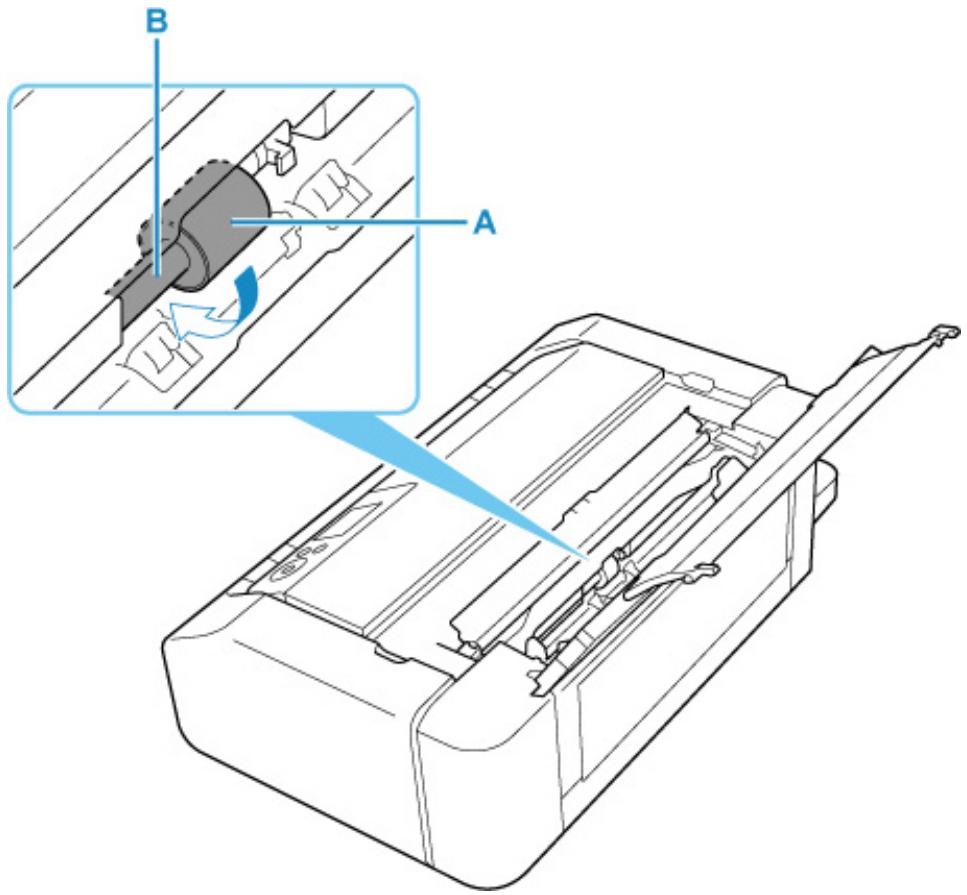 CANON PIXMA PRO-200 - Nettoyage des rouleaux d'entraînement du papier à l'aide d'un chiffon humide - 2