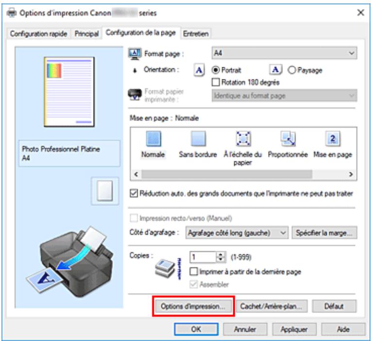 CANON PIXMA PRO-200 - Changement des options d'impression - 1