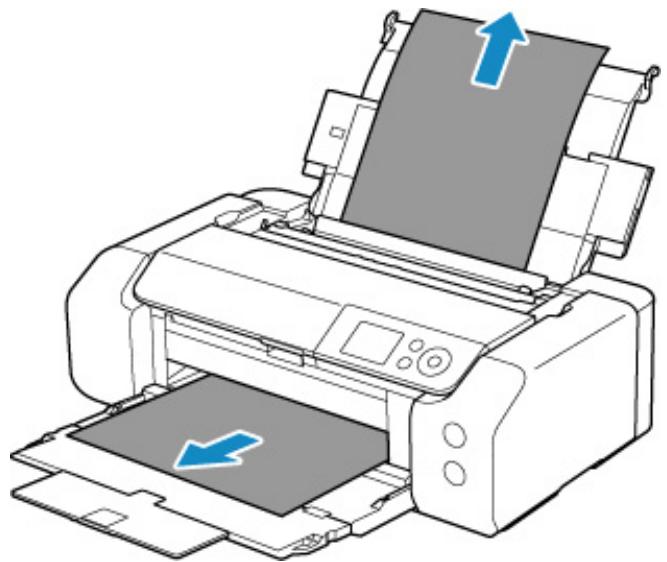 CANON PIXMA PRO-200 - Si le papier chargé dans le bac d'alimentation est coincé : - 1