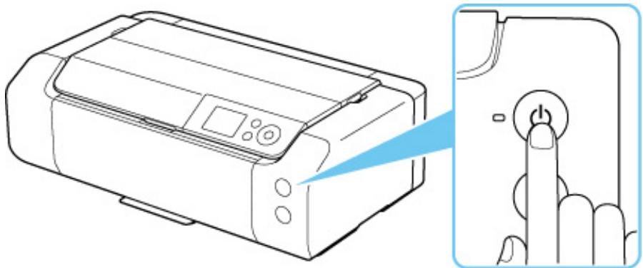 CANON PIXMA PRO-200 - Mise sous tension de l'imprimante - 1