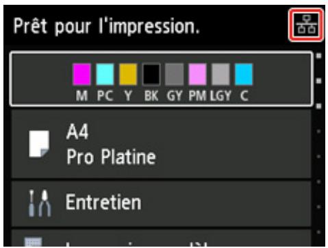 CANON PIXMA PRO-200 - Impossible de détecter l'imprimante sur l'écran Vérifier paramètres d'impression pendant la configuration du réseau sans fil (Windows) - Vérification des paramètres de réseau câblé de l'imprimante - 2