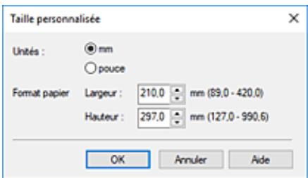 CANON PIXMA PRO-200 - Définition du format de papier (format personnalisé) - 2