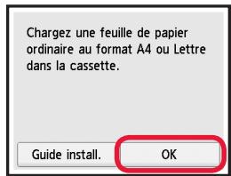 CANON TS 6050 - Chargement du papier / Alignment de la tête d'impression - 8