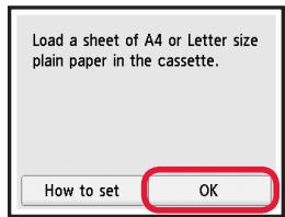 CANON TS 6050 - Paperin lisääminen / tulostuspään kohdistus - 8