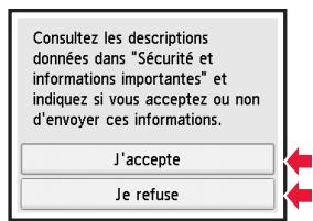 CANON TS 6050 - Retrait des matériaux d'emballage / Mise sous tension de l'imprimante - 8
