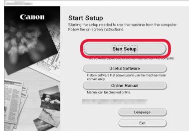CANON TS 6050 - Klichen Sie auf Setup starten (Start Setup). - 1