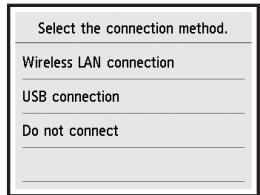 CANON TS 6050 - Toccare il metod di connessione della stampante. - 1