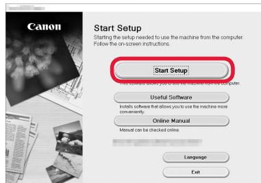 CANON TS 6050 - Click Start Setup. - 1