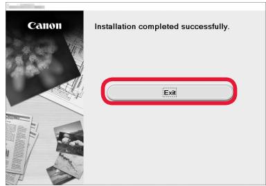 CANON TS 6050 - Jos seuraava nayttö tulee nakyviin, valitse Lopeta (Exit). - 1