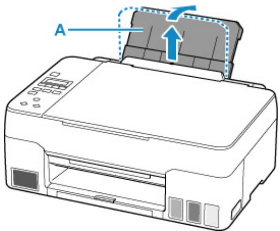 CANON PIXMA G2560 - Tirez vers le haut et repliez le support papier (A). - 1