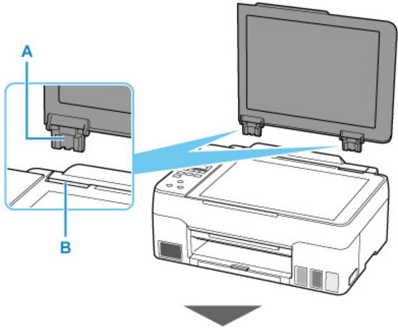CANON PIXMA G2560 - Fixation du capot du scanner : - 1