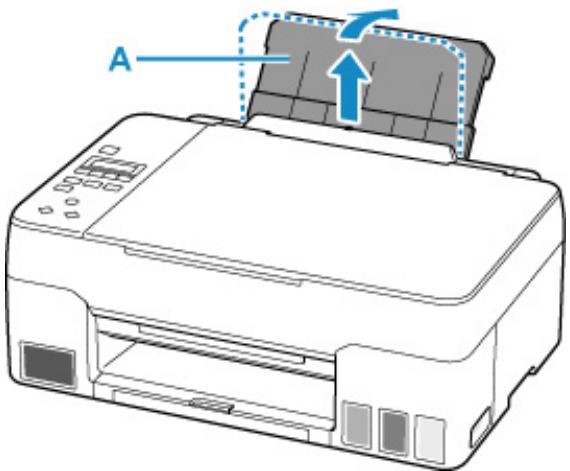 CANON PIXMA G2560 - Tirez vers le haut et repliez le support papier (A). - 1