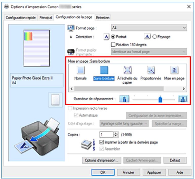 CANON TS7451 - Définition d'une impression sans bordure - 1