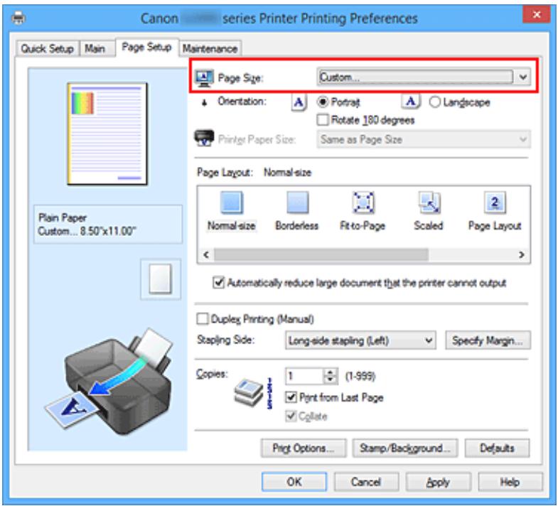 CANON G1501 - Définition du format de papier (format personnelisé) - 1
