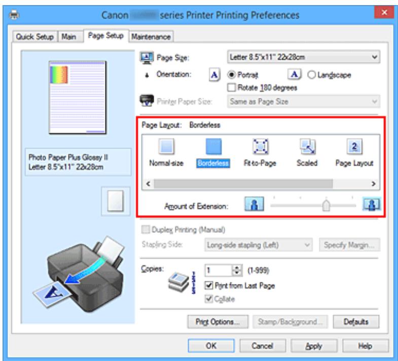 CANON G1501 - Définition d'une impression sans bordure - 1