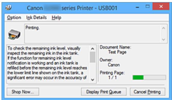 CANON G1501 - Lancement de l'écran d'etat Canon IJ - 2