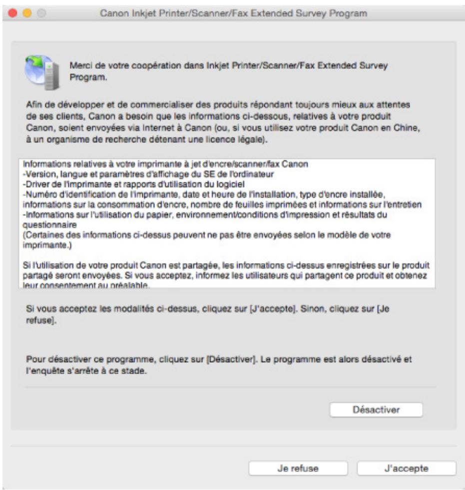 CANON G1501 - L'icône Inkjet Printer/Scanner/Fax Extended Survey Program s'affiche OS) - 2
