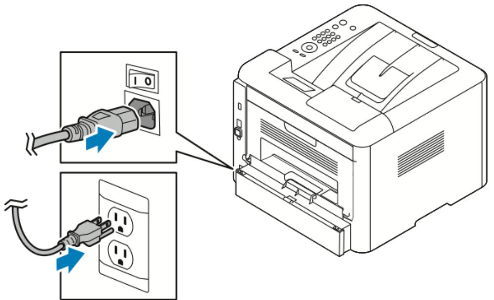 XEROX 3330V - Mise sous/hors tension de l'imprimante - 1