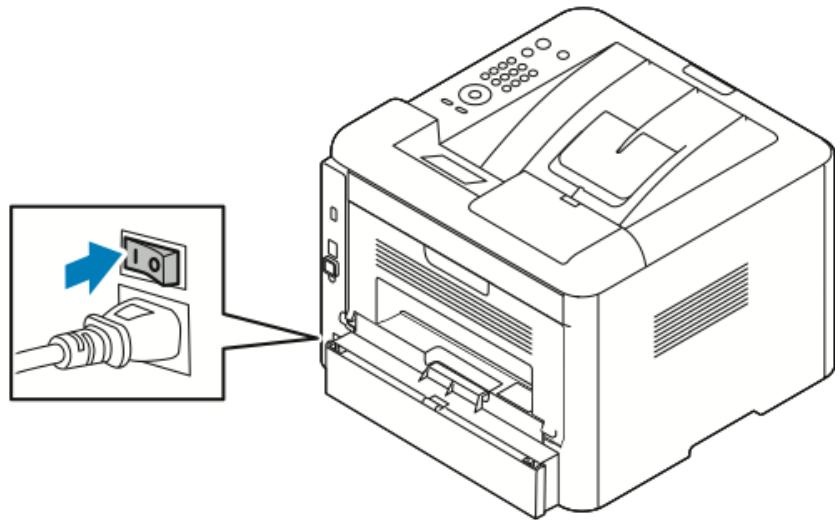 XEROX 3330V - Mise sous/hors tension de l'imprimante - 2