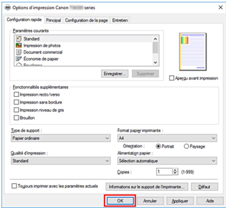 CANON TS6351HE - Cliquez sur OK. - 1