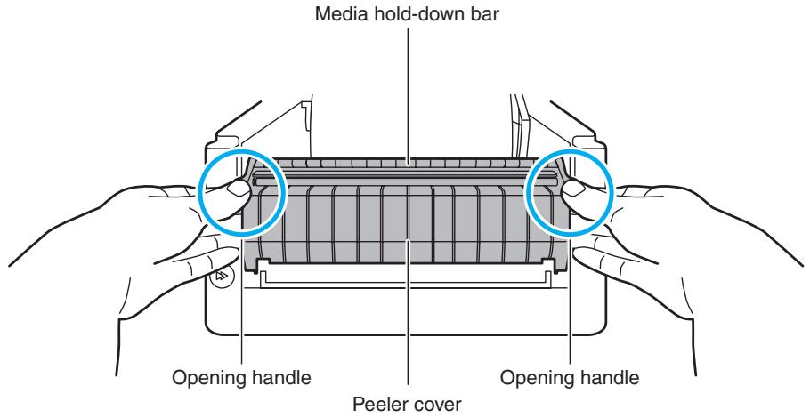 CITIZEN CL-E303 - Peel the label from the backing paper. - 2