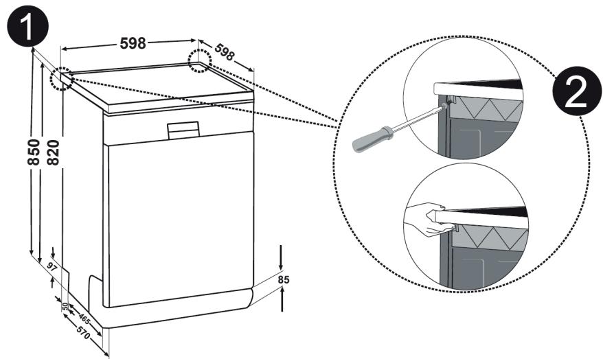 ESSENTIELB ELVS-459B - Installation sous un plan de travail - 1