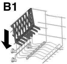 CANDY CDPN2D520PW - Utilisation du panier supérieur - 4