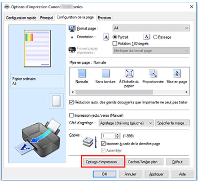 CANON PIXMA TS5051 - Changement des options d'impression - 1