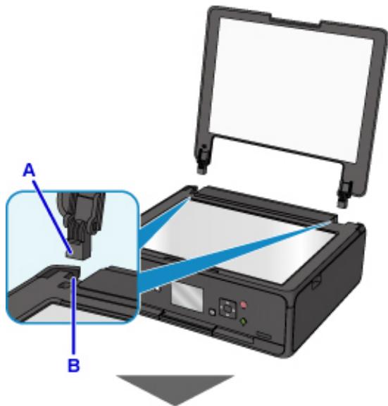 CANON PIXMA TS5051 - Fixation du capot du scanner : - 1