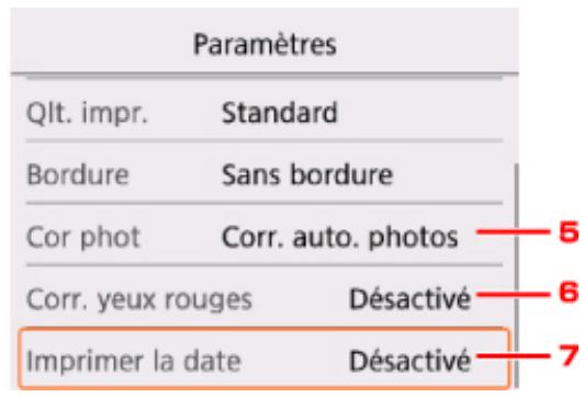 CANON PIXMA TS5051 - Éléments de paramètre - 2