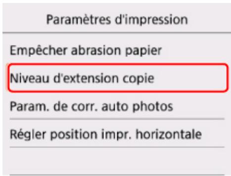 CANON PIXMA TS5051 - Modification des paramètres à partir du Panneau de contrôle - 5