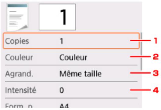 CANON PIXMA TS5051 - Éléments de paramètre - 1
